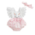 Baby Girl Square Neck Carrot Print Bodysuit with Headband childrensterritory