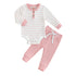 Ribbed Stripe Soft Cotton Romper Pants for Baby childrensterritory