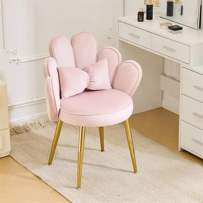 Comfy Modern Design Makeup Vanity Chair with Back childrensterritory