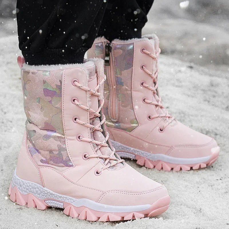 Long Plush Thickened High-Top Snow Boots for Kids childrensterritory
