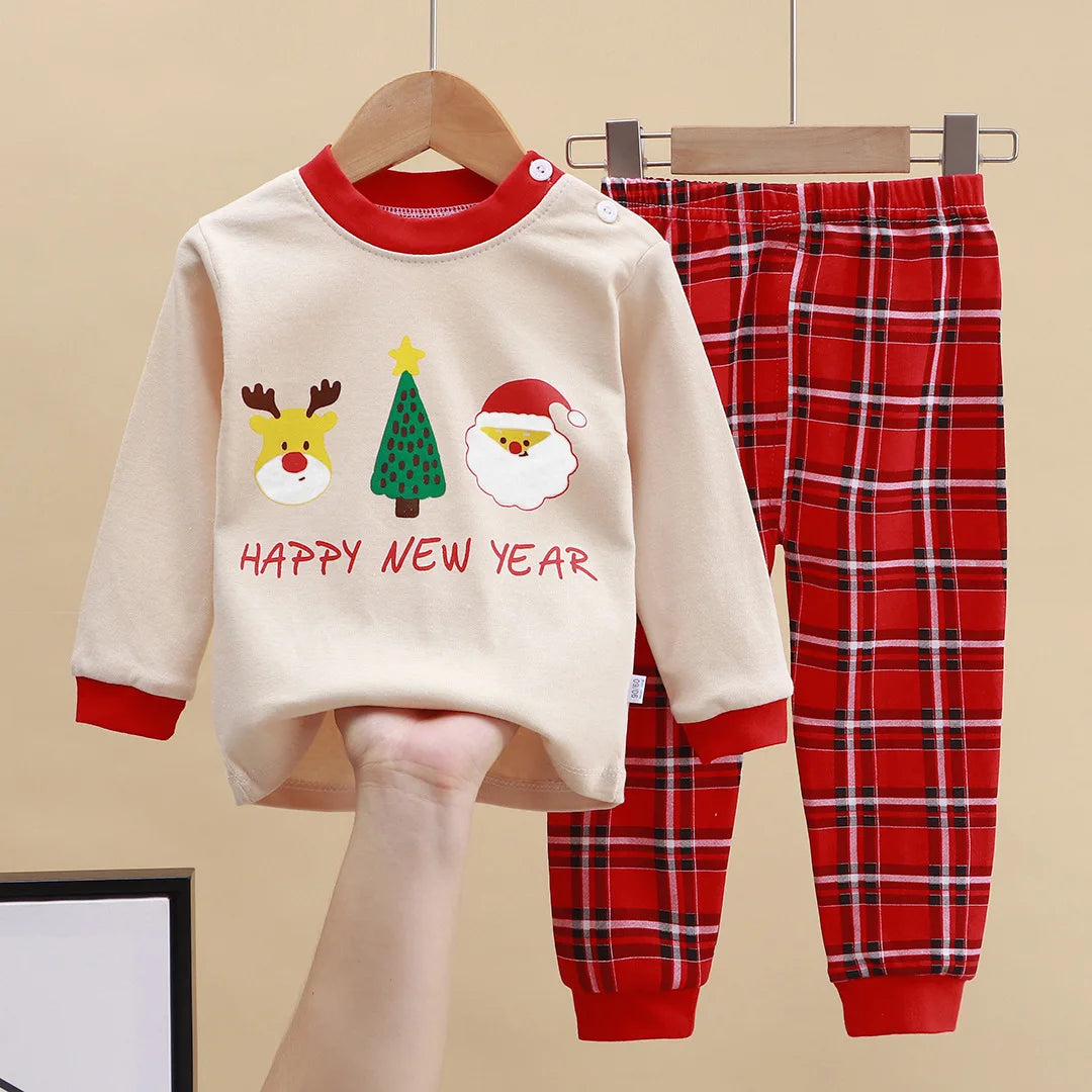 Girls' Long-Sleeved Cartoon Print Clothing Set childrensterritory