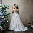 Girls' Elegant A-Line Handmade First Communion Dress childrensterritory