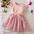 Kids Girls Solid Sequin Summer Birthday Party Dress childrensterritory