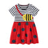 Girls Striped Bees Cartoon Print Casual Summer Dresses childrensterritory