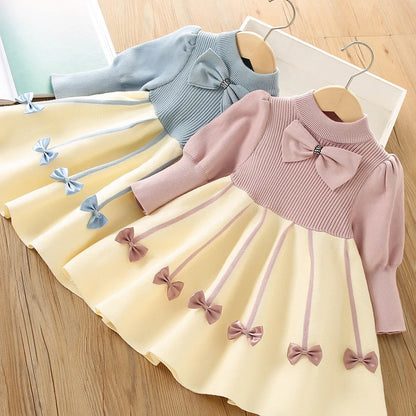 Girls’ Elegant Princess-Style Winter Dresses childrensterritory