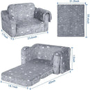 Kids' Foldable Sofa that Turns Into a Lounger with a Blanket