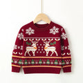 Soft Wool Cartoon Design Christmas Knit Sweatshirts for Kids childrensterritory