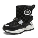 Kids Warm Plush Rubber Sole Outdoor Boots for Winter childrensterritory