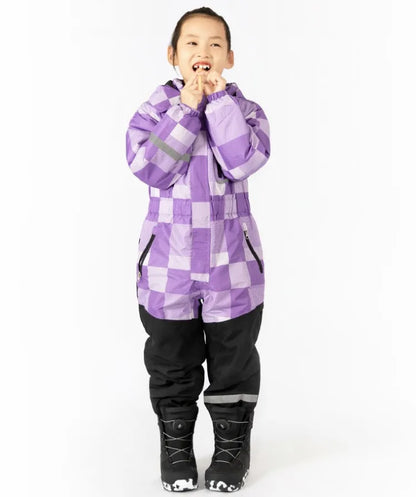 Plus Velvet Windproof Kids One-piece Thickening Ski Suit childrensterritory