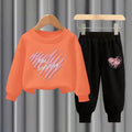 Heart Print 2 Pcs Warm Tracksuits for Kids childrensterritory