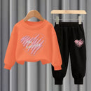 Heart Print 2 Pcs Warm Tracksuits for Kids childrensterritory