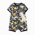 Baby Cartoon Print Cotton Short-Sleeve Summer Romper childrensterritory