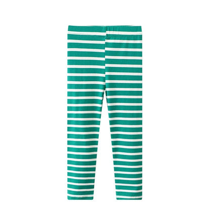 Kids Girls Colorful Striped Pencil Leggings Trousers