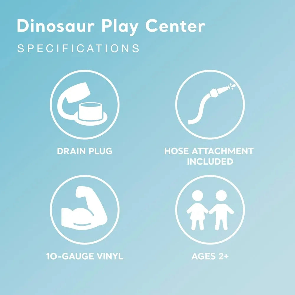 Inflatable Dinosaur Design Outdoor Playhouse with Pool childrensterritory