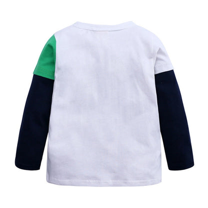 Cartoon Dinosaur Print Kids Boys Casual T-shirts/Tops childrensterritory