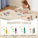Durable Kids Study Table and Chairs Set with Adjustable Height