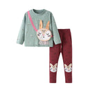 Cartoon Design Long Sleeve Girls 2pcs Fall Clothing Sets childrensterritory