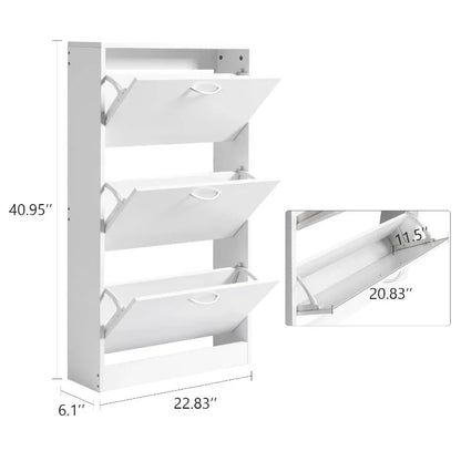 Shoe Storage Cupboard Organizer in White childrensterritory
