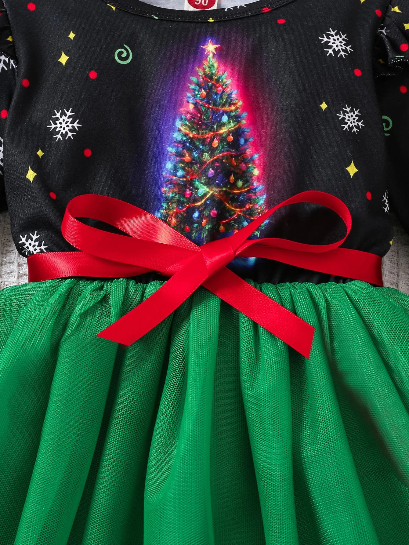 Girls Cartoon Design Long-Sleeved Christmas Outfit childrensterritory
