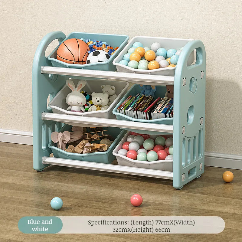 Multi-Purpose Toy Organizer Bookcase for Kids Room