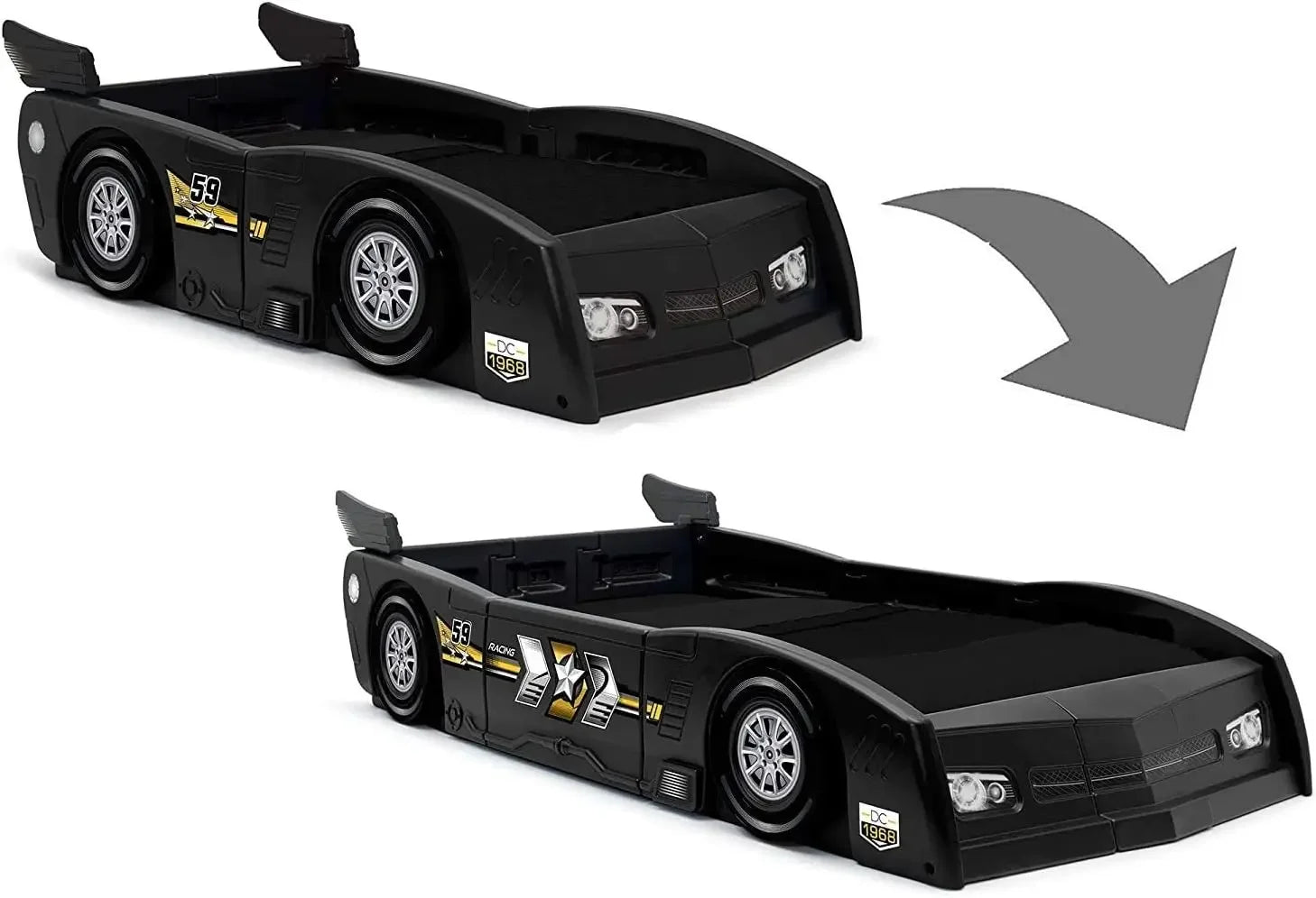 Twin Bed for Kids with a Turbo Race Car Design
