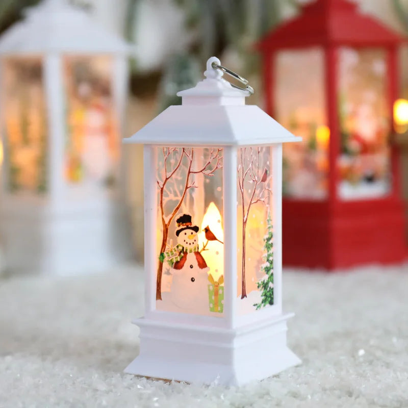 1pc Led Santa Claus, Snowman Hanging Lantern For Xmas