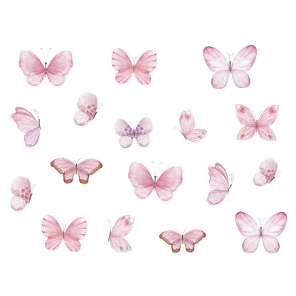 Home Decoration 3Pcs Pink Butterfly Wall Decals for Kids Room
