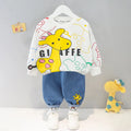Cartoon Design Baby Boy Color Blocking 2PC Casual Clothes Set childrensterritory