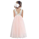 Little Girls Flower Lace Design Summer Birthday Dresses childrensterritory