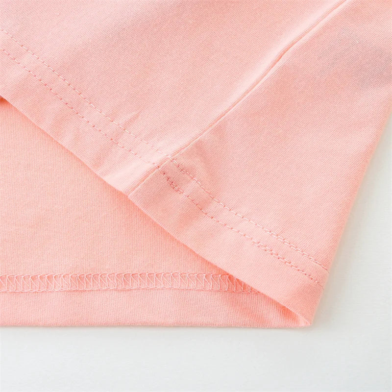 Girls Cartoon Print Casual Summer T-Shirts