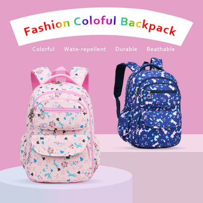 Colorful Print Waterproof Kids Girls Large School Bags childrensterritory