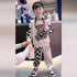 Kids Cartoon Bear Design Plush Hooded 2pcs Sports Suit Set childrensterritory