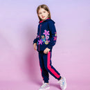 Floral Print Warm Zipper Hoodie for Kids Girls childrensterritory