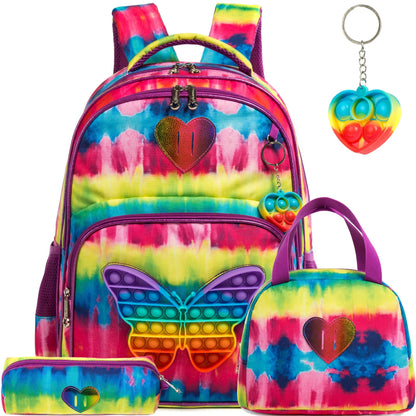 Backpack for Girls Elementary Preschool Kids Lunch Box for School
