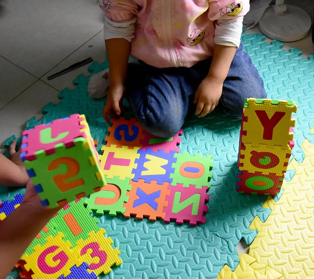 Letter Print 36 pieces of EVA Puzzle Play Mat for Kids