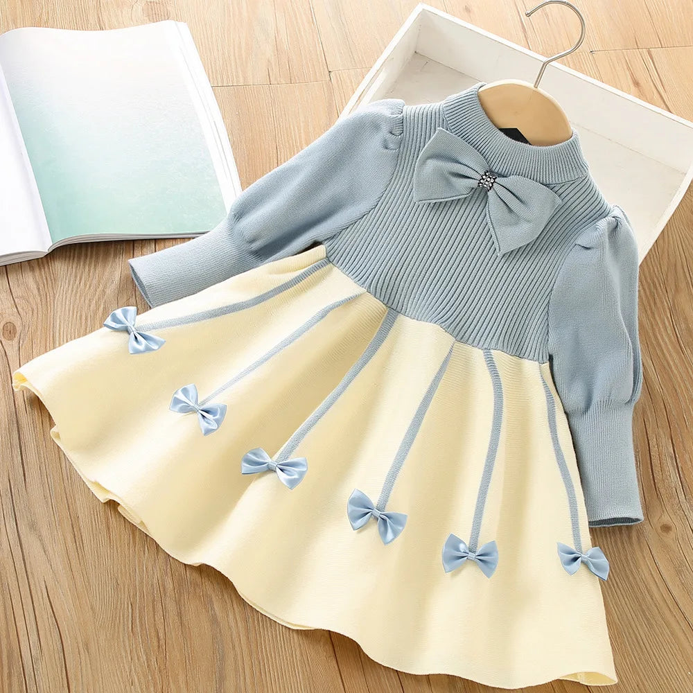 Girls’ Elegant Princess-Style Winter Dresses