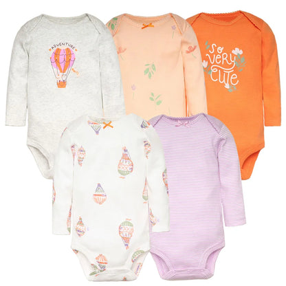 Cartoon Print Soft Cotton Bodysuits For Newborn Babies childrensterritory