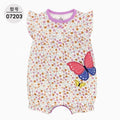 Baby Cartoon Print Cotton Short-Sleeve Summer Romper childrensterritory