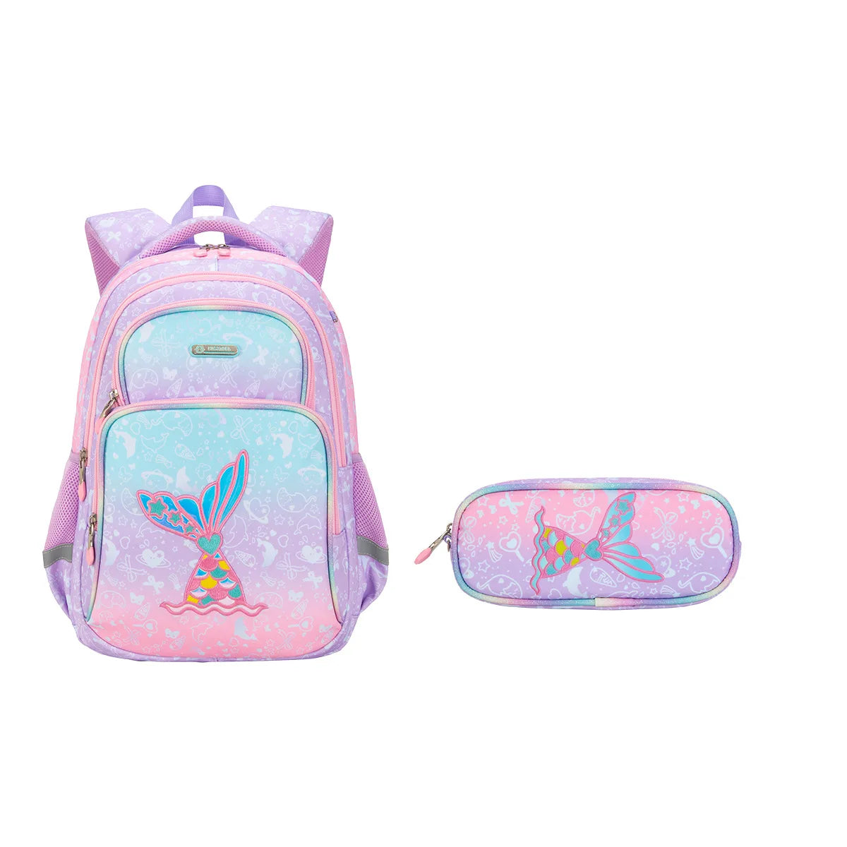 3pcs Set of Teenager Cartoon Dinosaur Anime School Bags