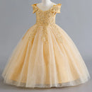 Luxury Sequins Design Long Bridesmaid Princess Dresses For Kids childrensterritory