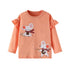 Bunny Applique Design Long Sleeve Girls T Shirts childrensterritory