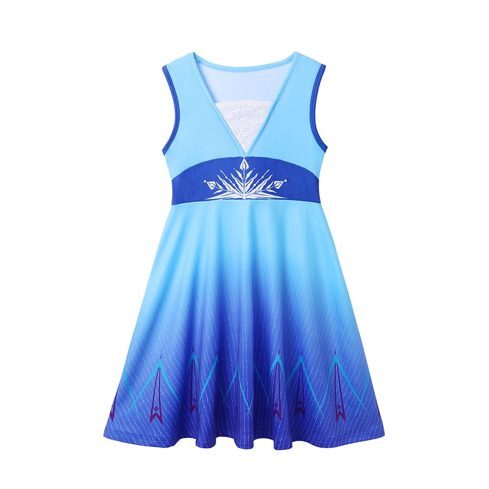 Kids GIrls Disney Princess Birthday Party Costume for Summer childrensterritory