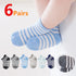 Kids Anti-Slip 6Pairs/Lot Cotton Boat Socks With Rubber Grips childrensterritory
