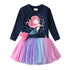 Kids Girls Mermaid Patchwork Sweater Dress childrensterritory