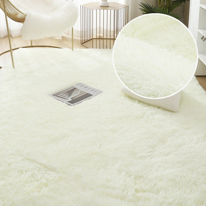 Soft Furry Rainbow Rugs for Kids Bedroom Decor