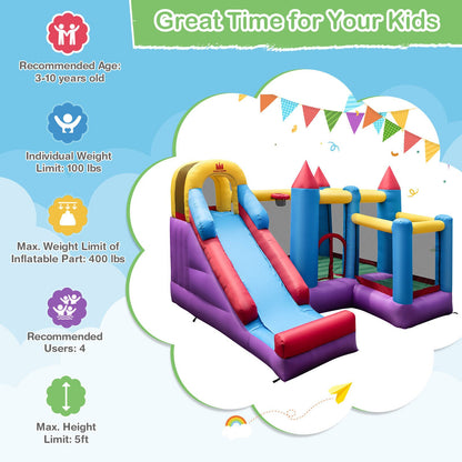 Kids 5-in-1 Inflatable Bouncer Blower Excluded childrensterritory