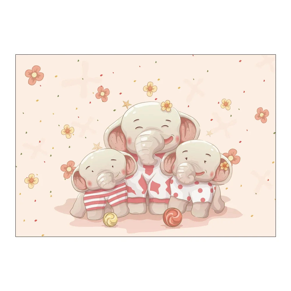 Cartoon Animal Pattern Non-slip Children Rooms Carpets