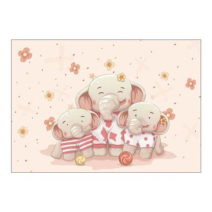Cartoon Animal Pattern Non-slip Children Rooms Carpets