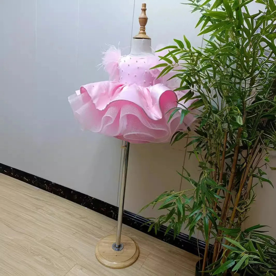 Girls Sleeveless Fluffy Party Dresses