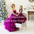 Puffy Purple Mommy and Me Long Matching Party Dress childrensterritory